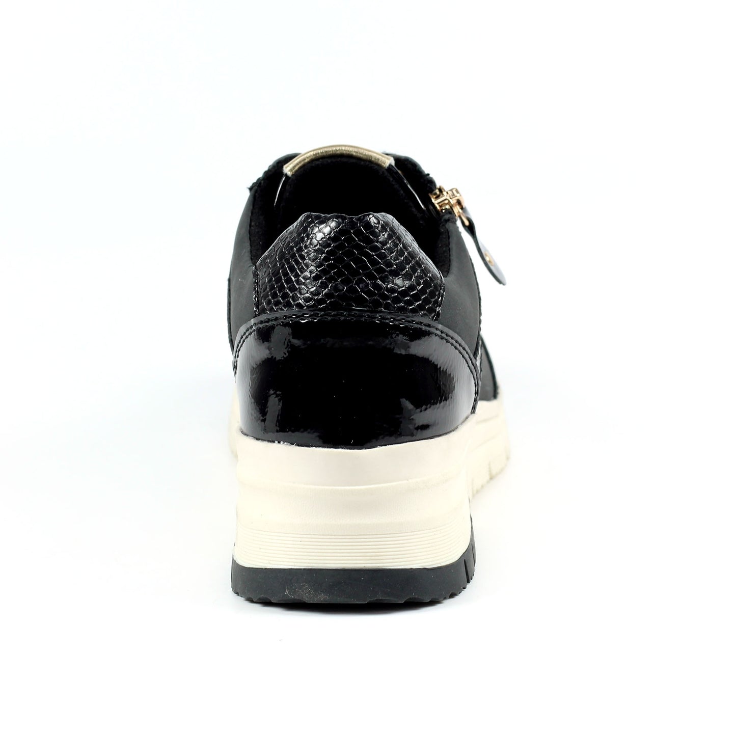 Black - Back - Lunar Womens-Ladies Sammy Suede Trainers