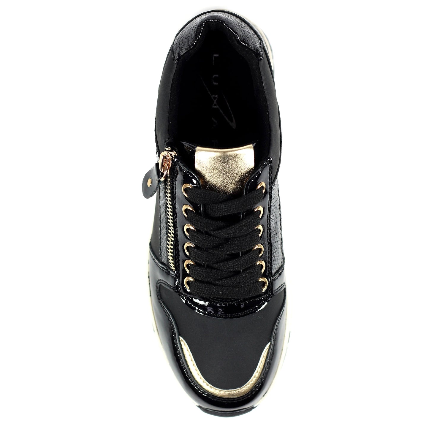 Black - Lifestyle - Lunar Womens-Ladies Sammy Suede Trainers