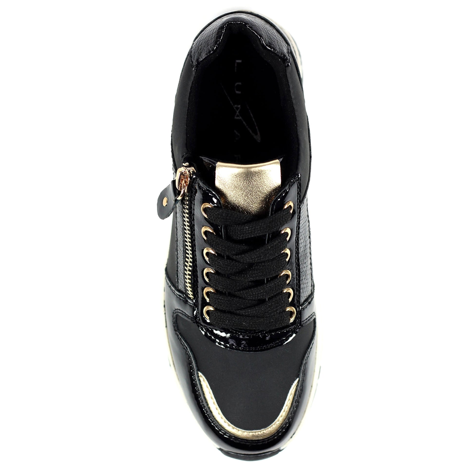 Black - Lifestyle - Lunar Womens-Ladies Sammy Suede Trainers
