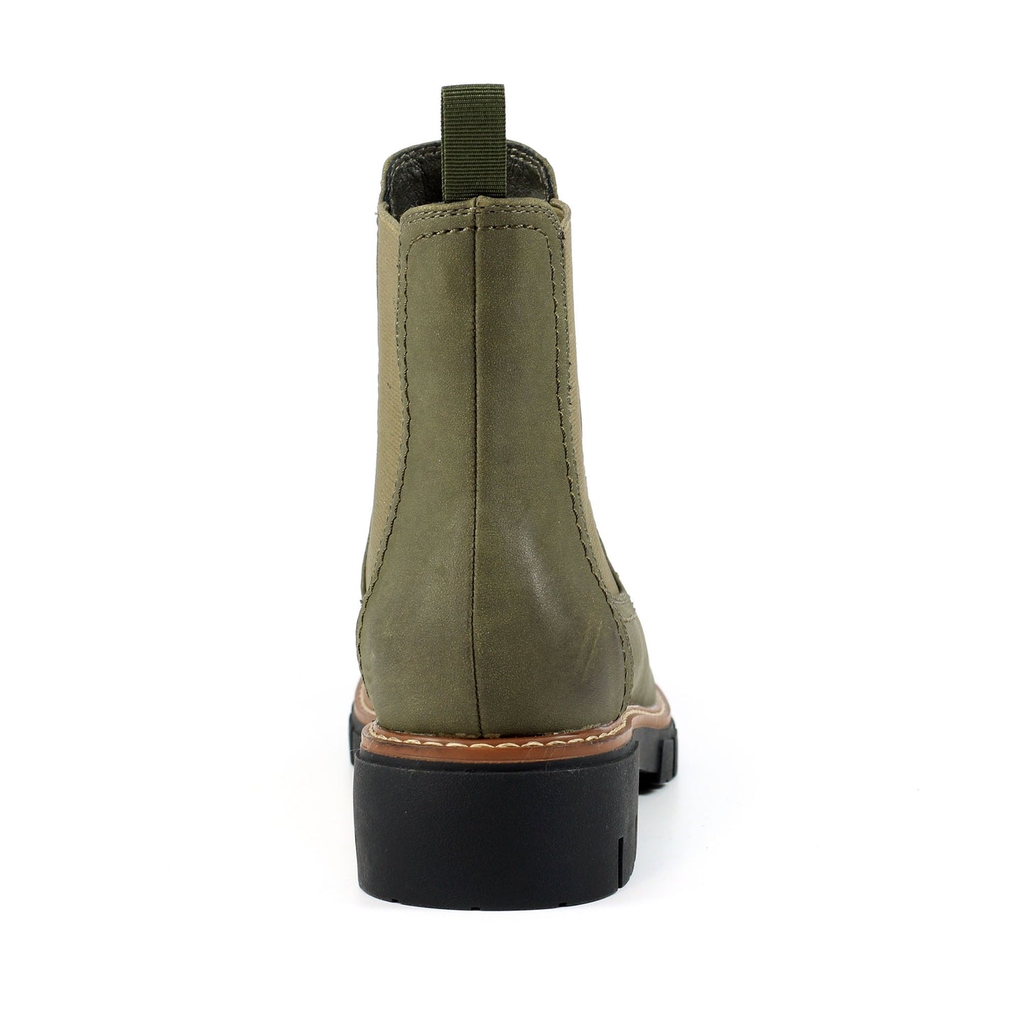 Olive - Back - Lunar Womens-Ladies Morgan Suede Ankle Boots