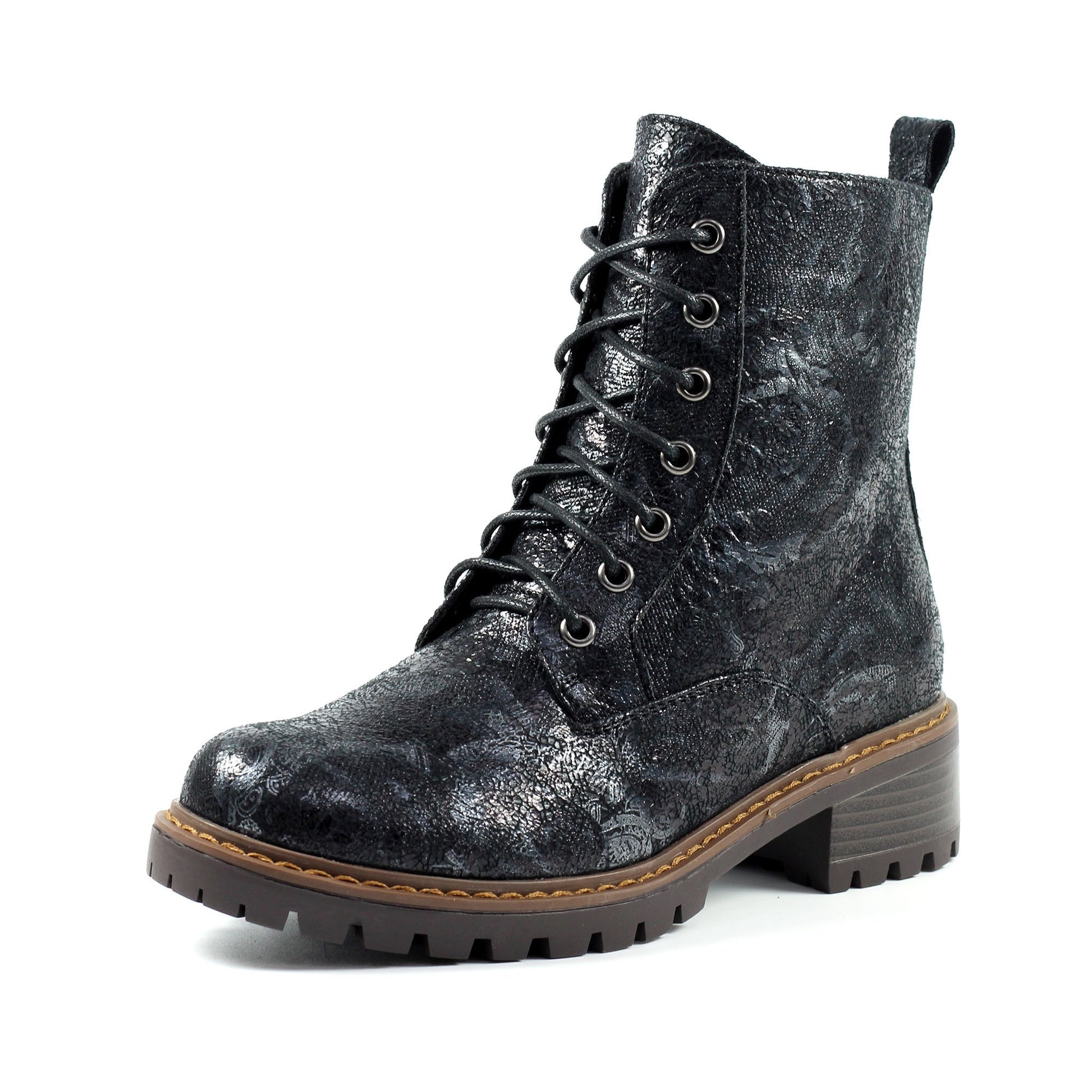 Black - Close up - Lunar Womens-Ladies Roseville Ankle Boots