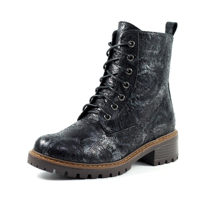 Black - Close up - Lunar Womens-Ladies Roseville Ankle Boots