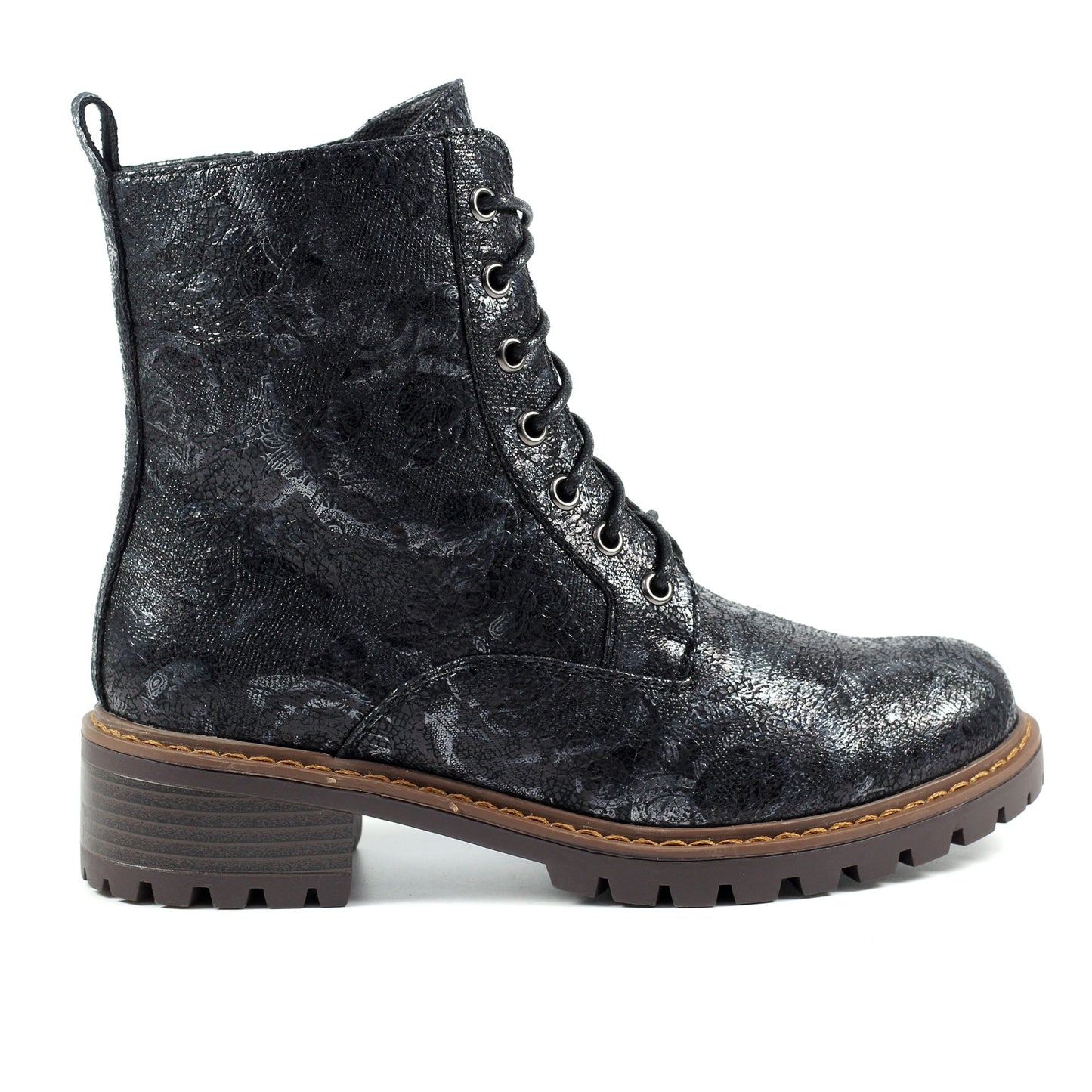 Black - Side - Lunar Womens-Ladies Roseville Ankle Boots