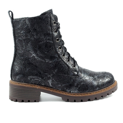 Black - Side - Lunar Womens-Ladies Roseville Ankle Boots