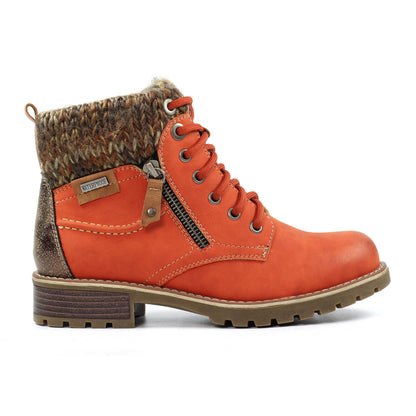 Orange - Front - Lunar Womens-Ladies Millie Waterproof Ankle Boots