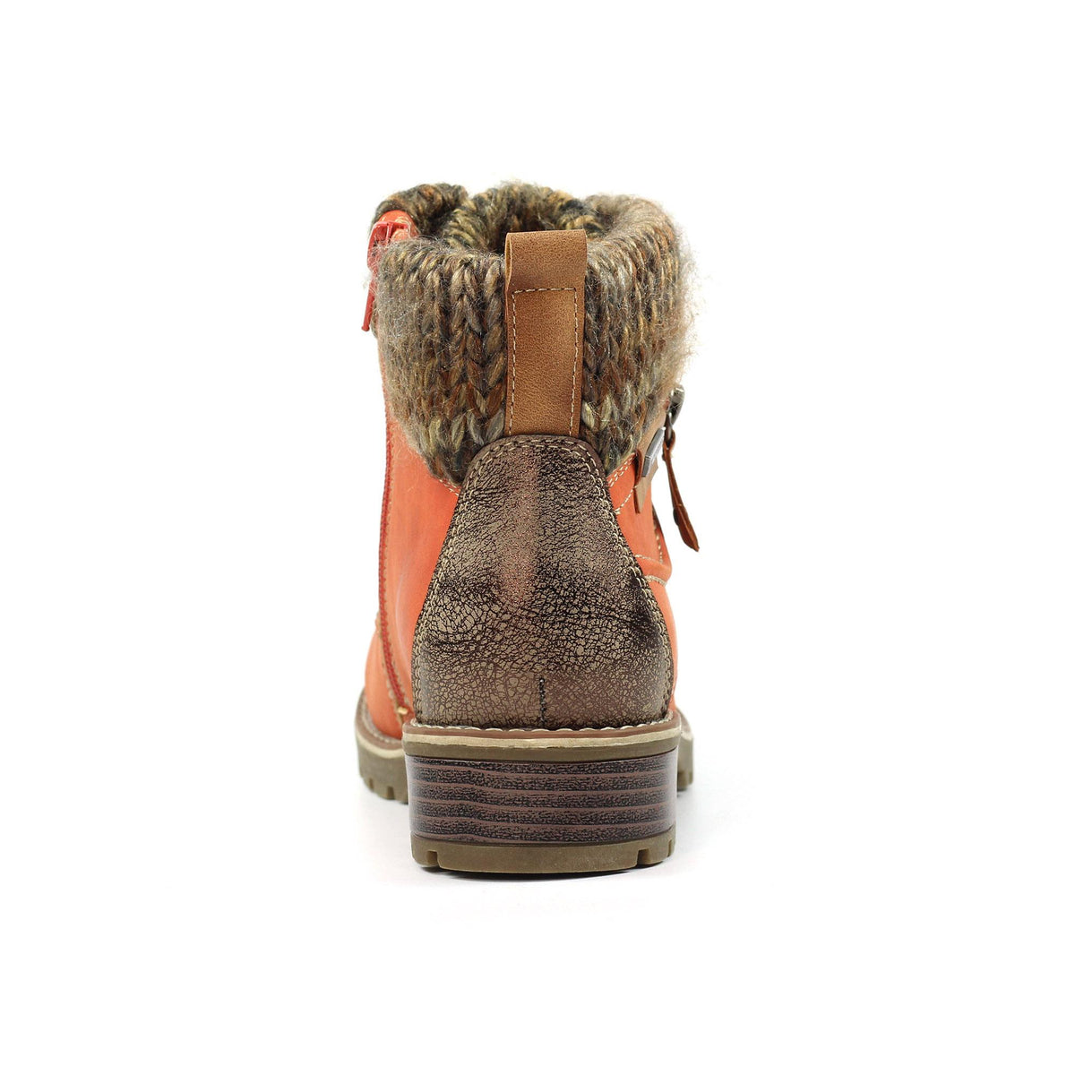 Orange - Back - Lunar Womens-Ladies Millie Waterproof Ankle Boots
