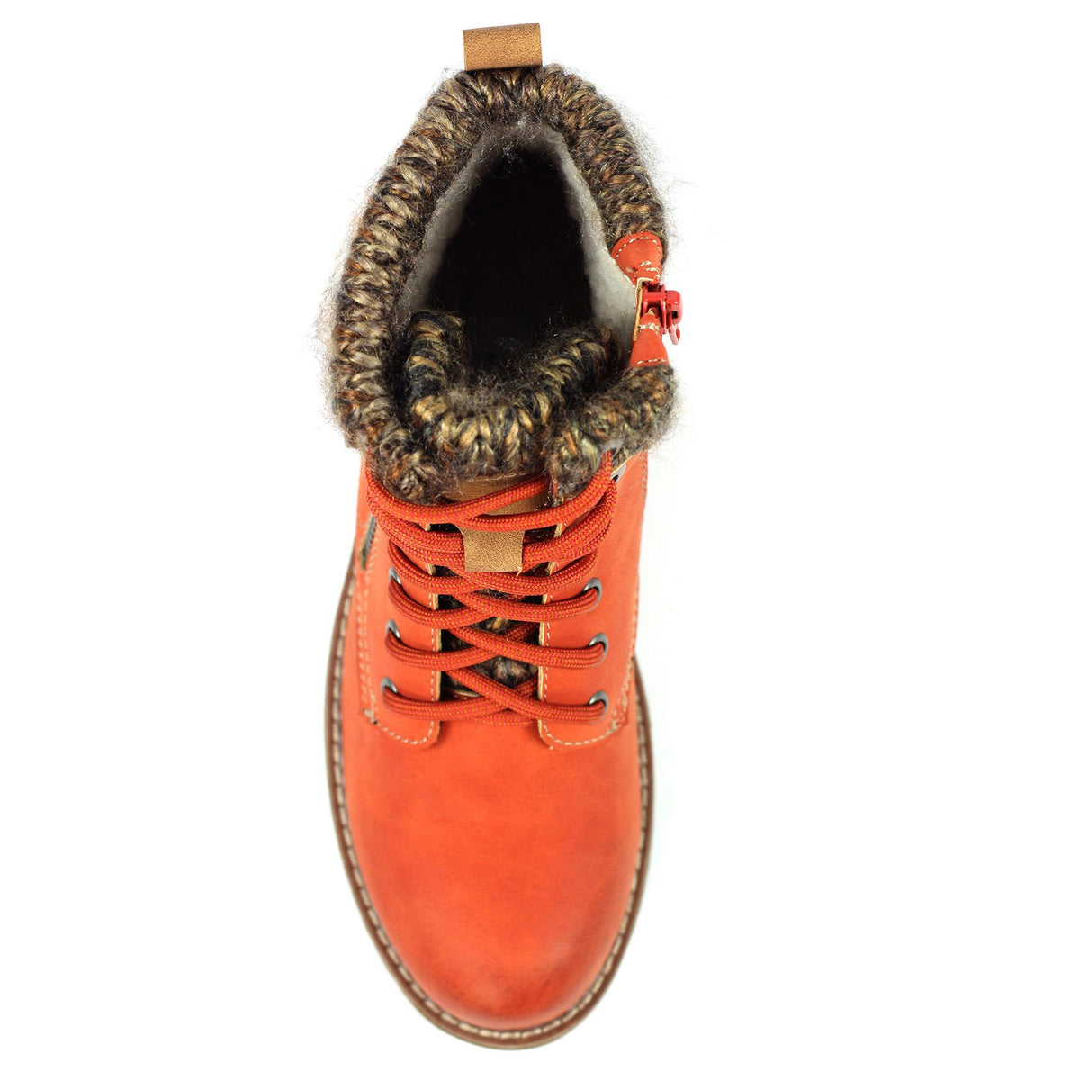 Orange - Side - Lunar Womens-Ladies Millie Waterproof Ankle Boots