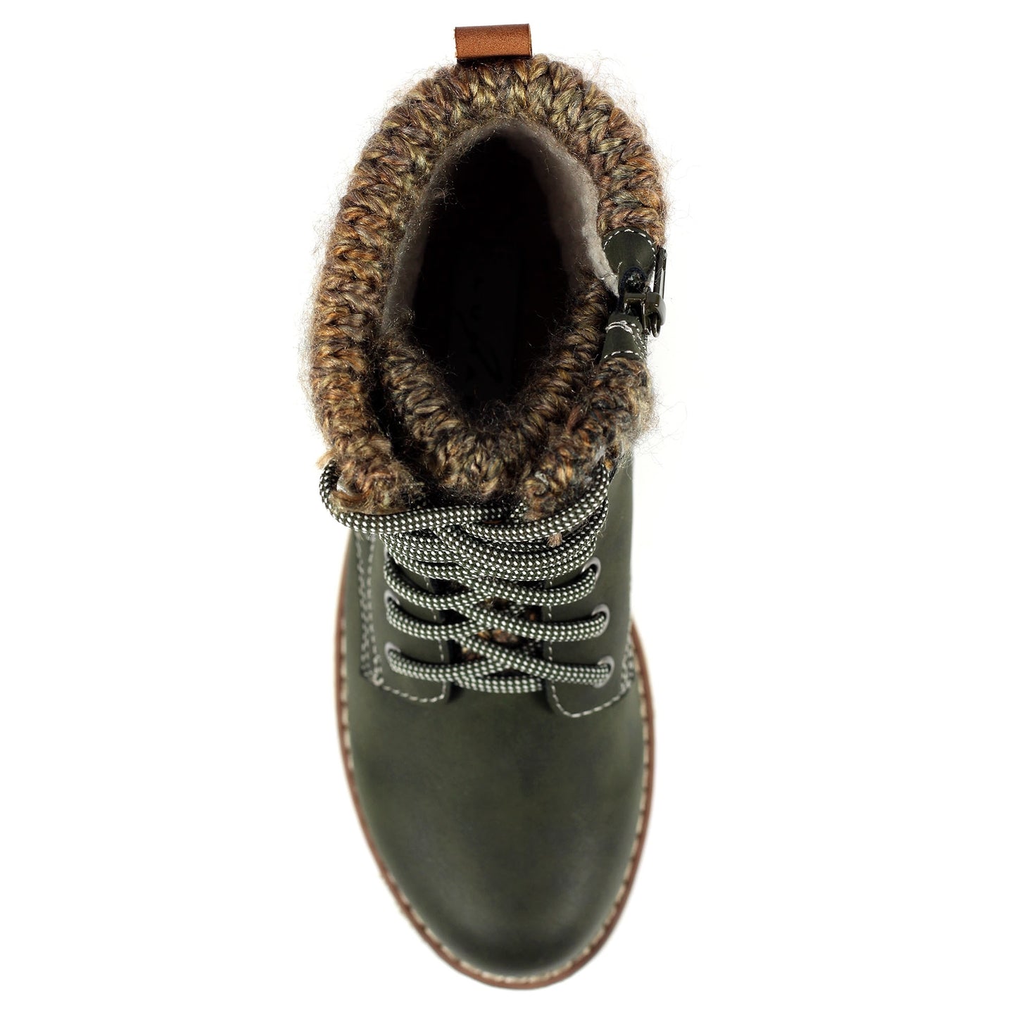 Olive - Pack Shot - Lunar Womens-Ladies Millie Waterproof Ankle Boots