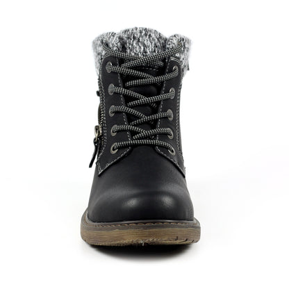 Black - Close up - Lunar Womens-Ladies Benson III Waterproof Ankle Boots
