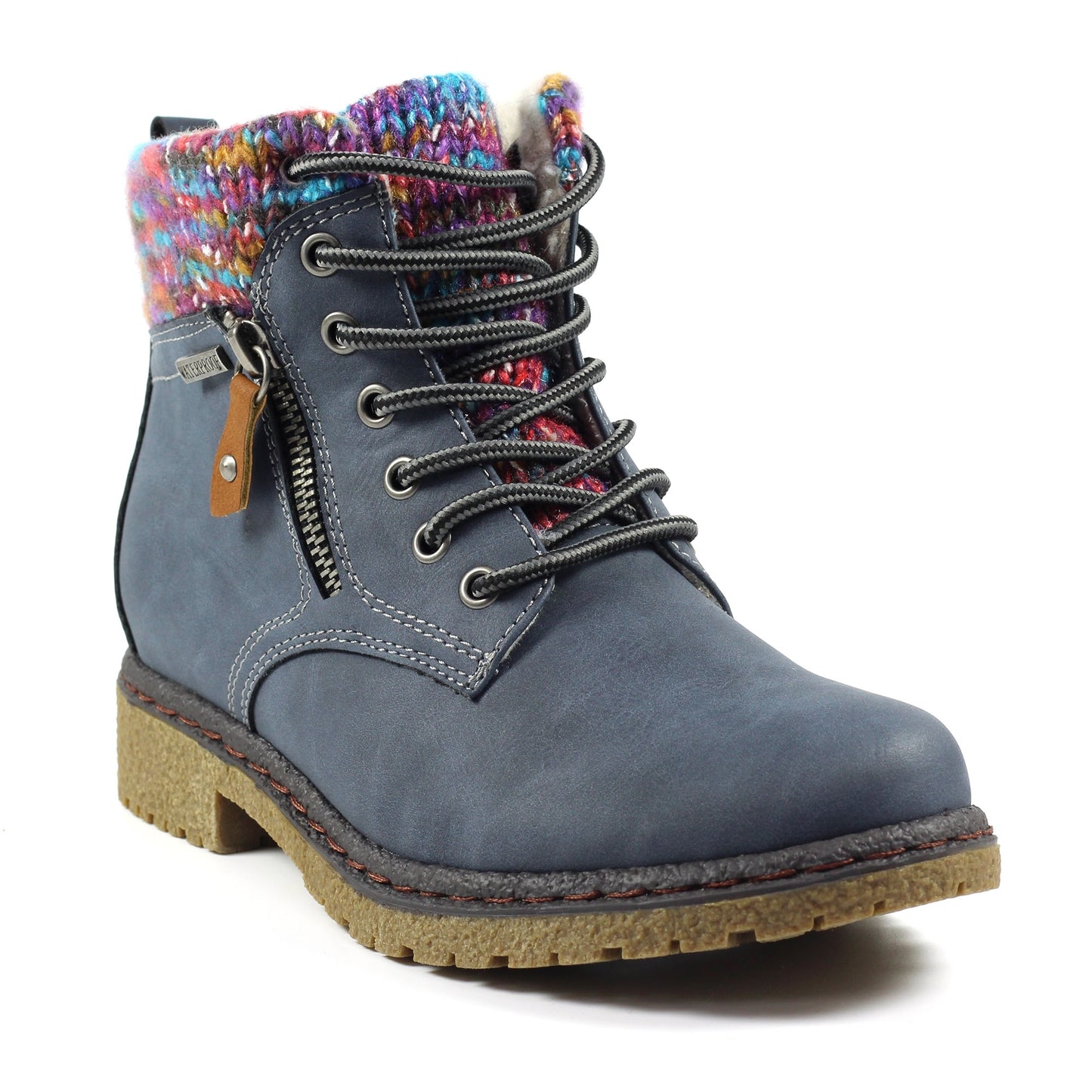 Blue - Front - Lunar Womens-Ladies Jalapeno Waterproof Ankle Boots