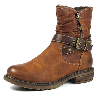 Brown - Close up - Lunar Womens-Ladies Chime II Waterproof Winter Boots