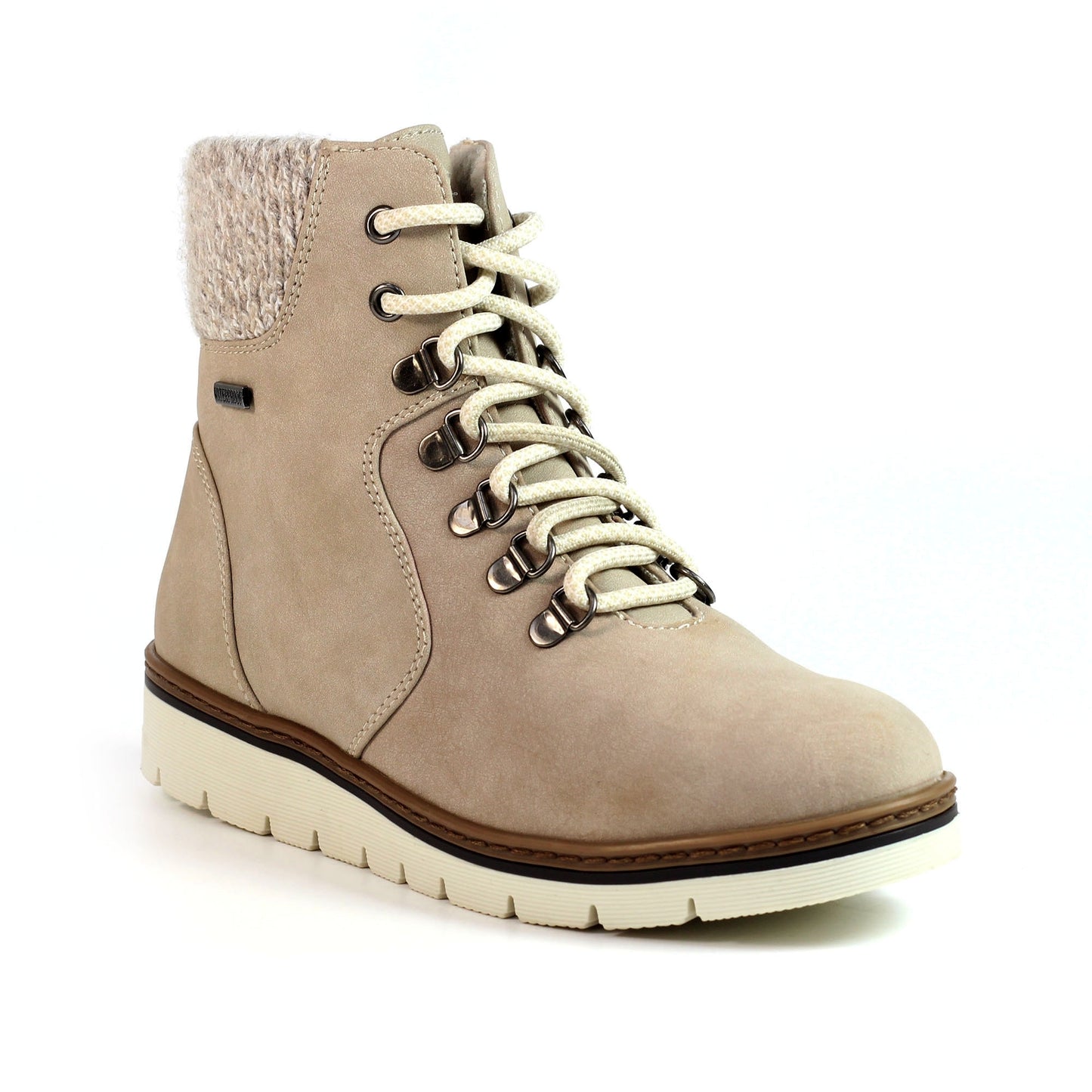 Stone - Front - Lunar Womens-Ladies Wolfsburg Waterproof Winter Boots