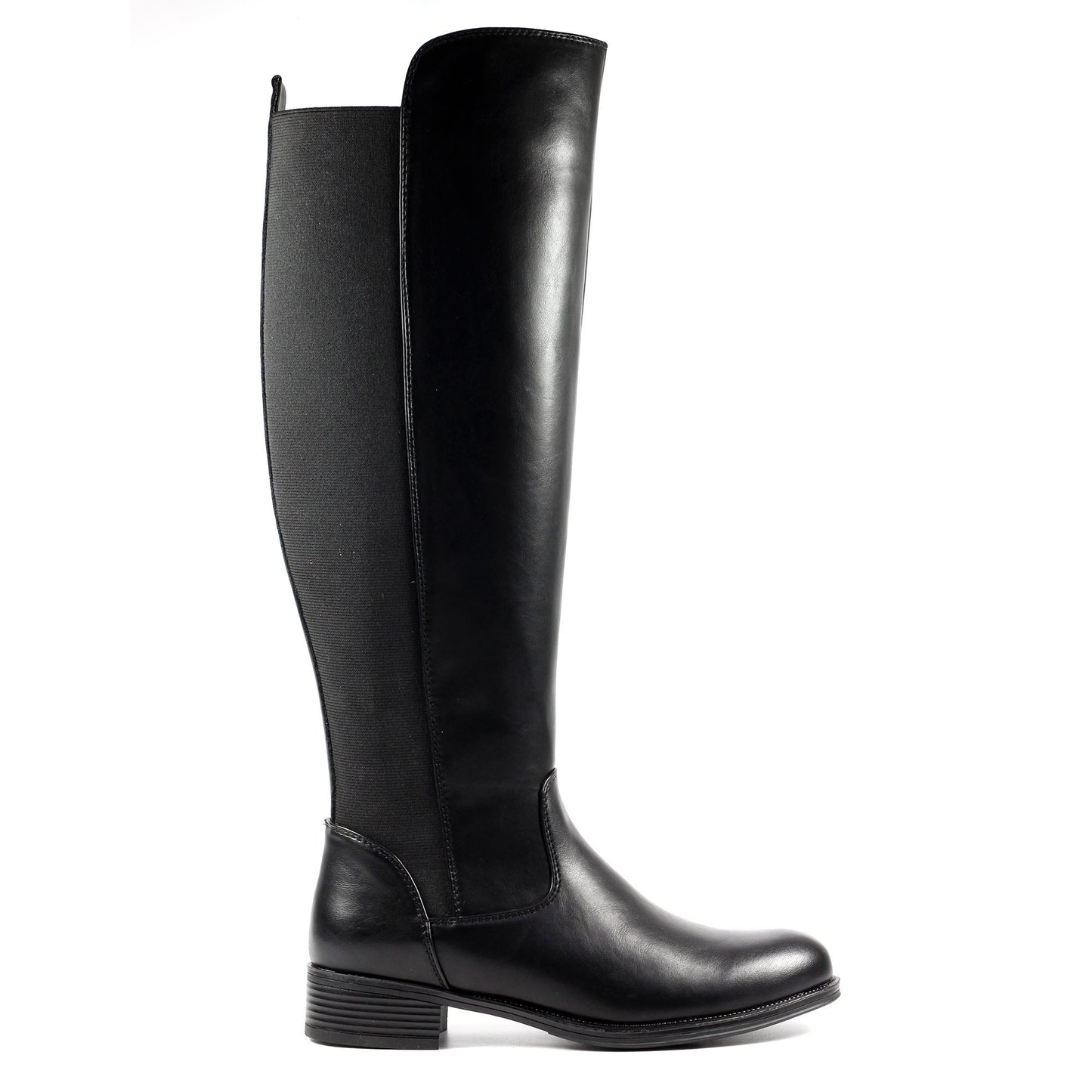 Black - Side - Lunar Womens-Ladies Winford Long Boots