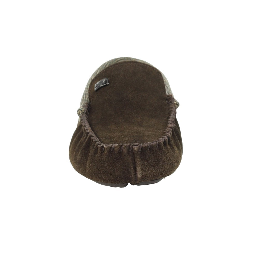 Brown - Pack Shot - Lazy Dogz Mens Worley Suede Slippers