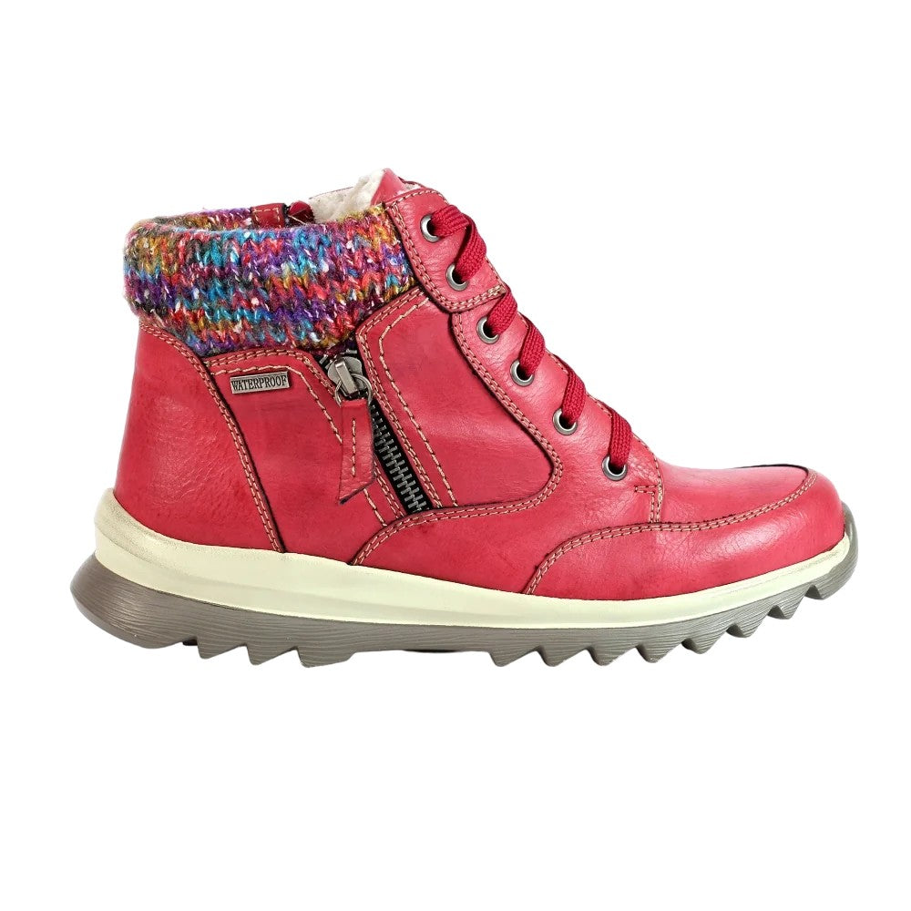 Red - Side - Lunar Womens-Ladies Buttermere Waterproof Ankle Boots