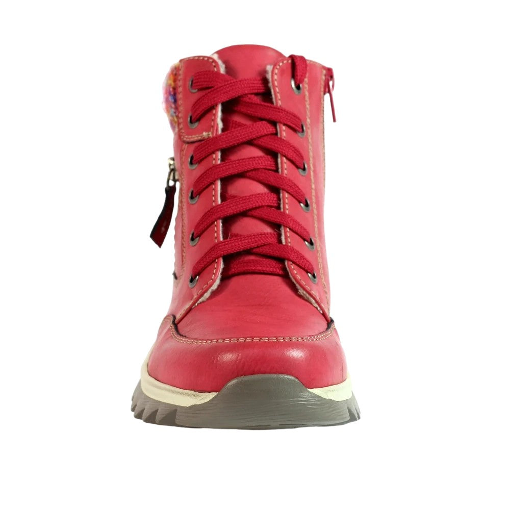 Red - Close up - Lunar Womens-Ladies Buttermere Waterproof Ankle Boots