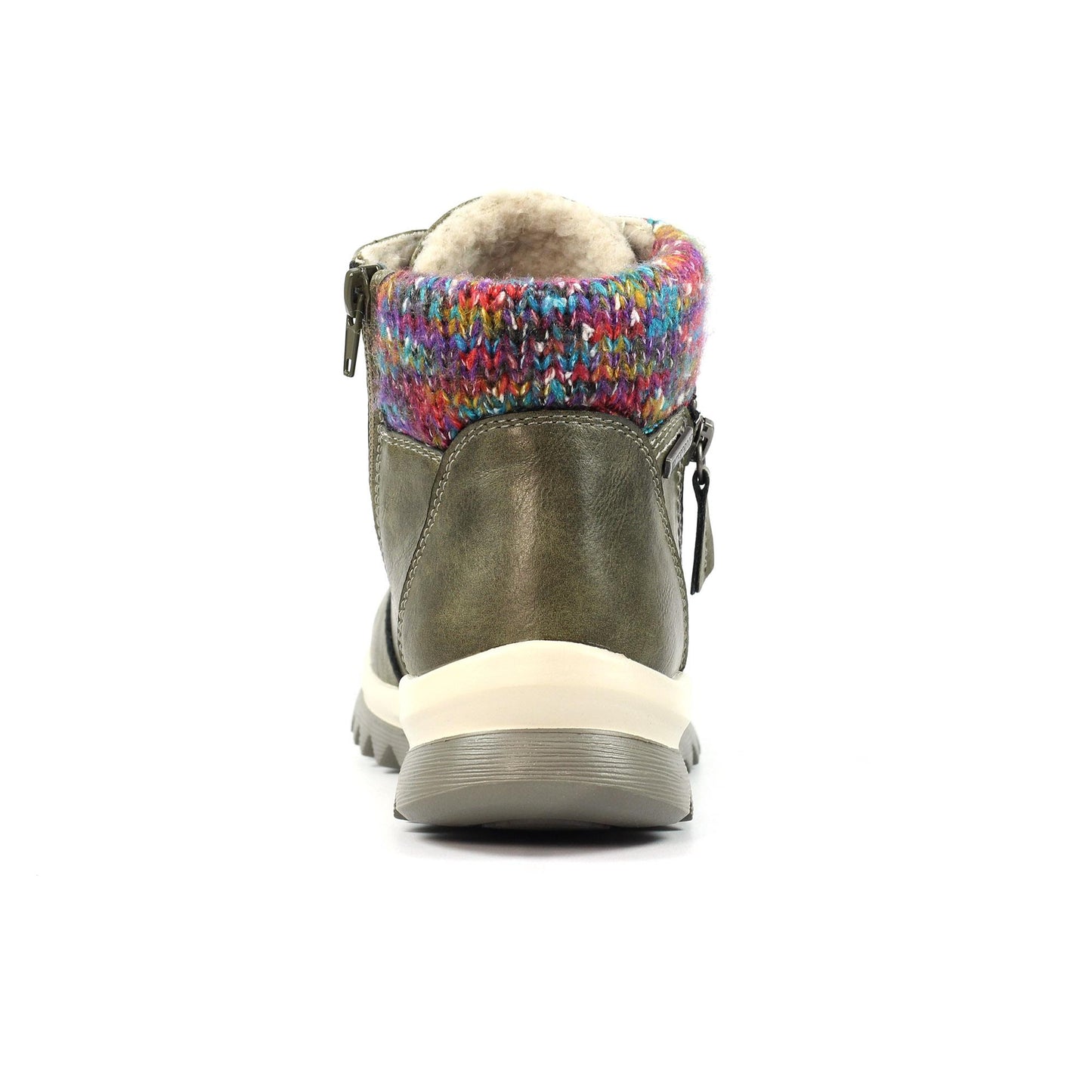 Olive - Side - Lunar Womens-Ladies Buttermere Waterproof Ankle Boots