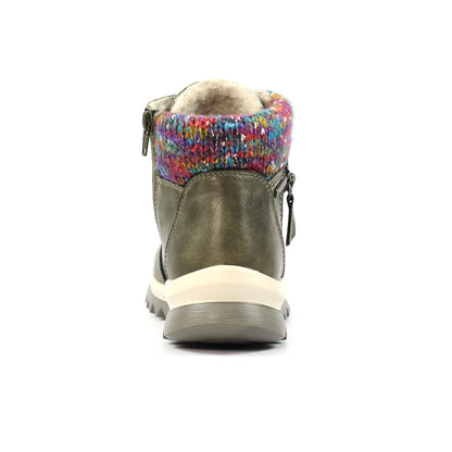 Olive - Side - Lunar Womens-Ladies Buttermere Waterproof Ankle Boots