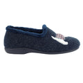 Blue - Side - Lazy Dogz Womens-Ladies Monique Scottish Terrier Slippers