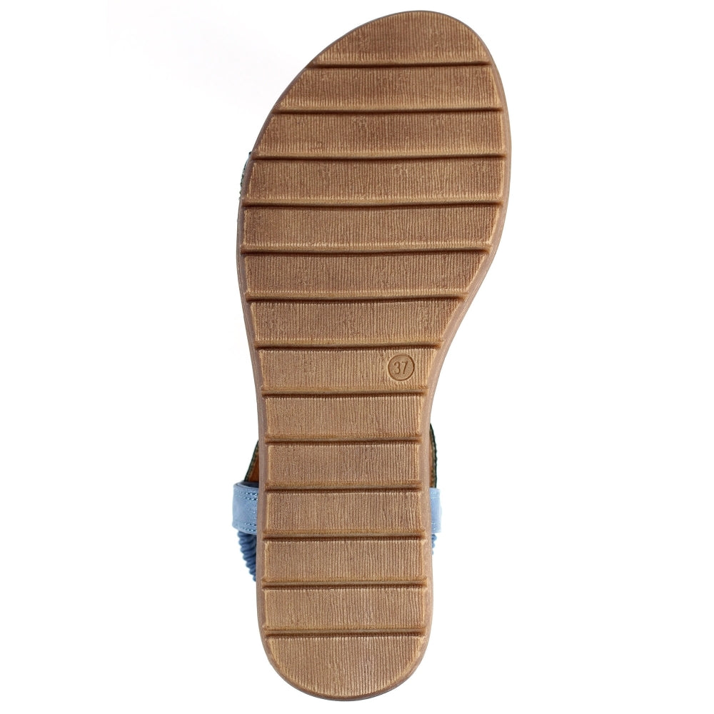 Blue - Side - Lunar Womens-Ladies Arraso Sandals