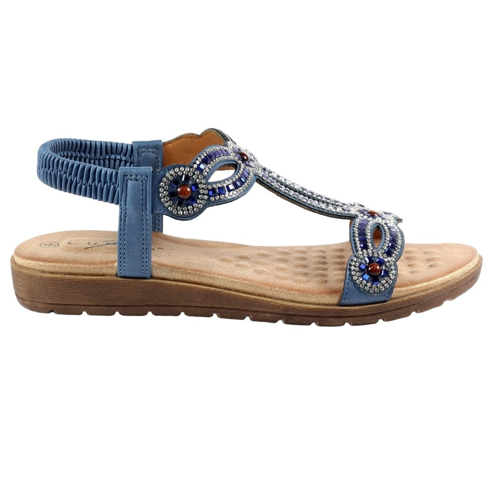 Blue - Lifestyle - Lunar Womens-Ladies Arraso Sandals