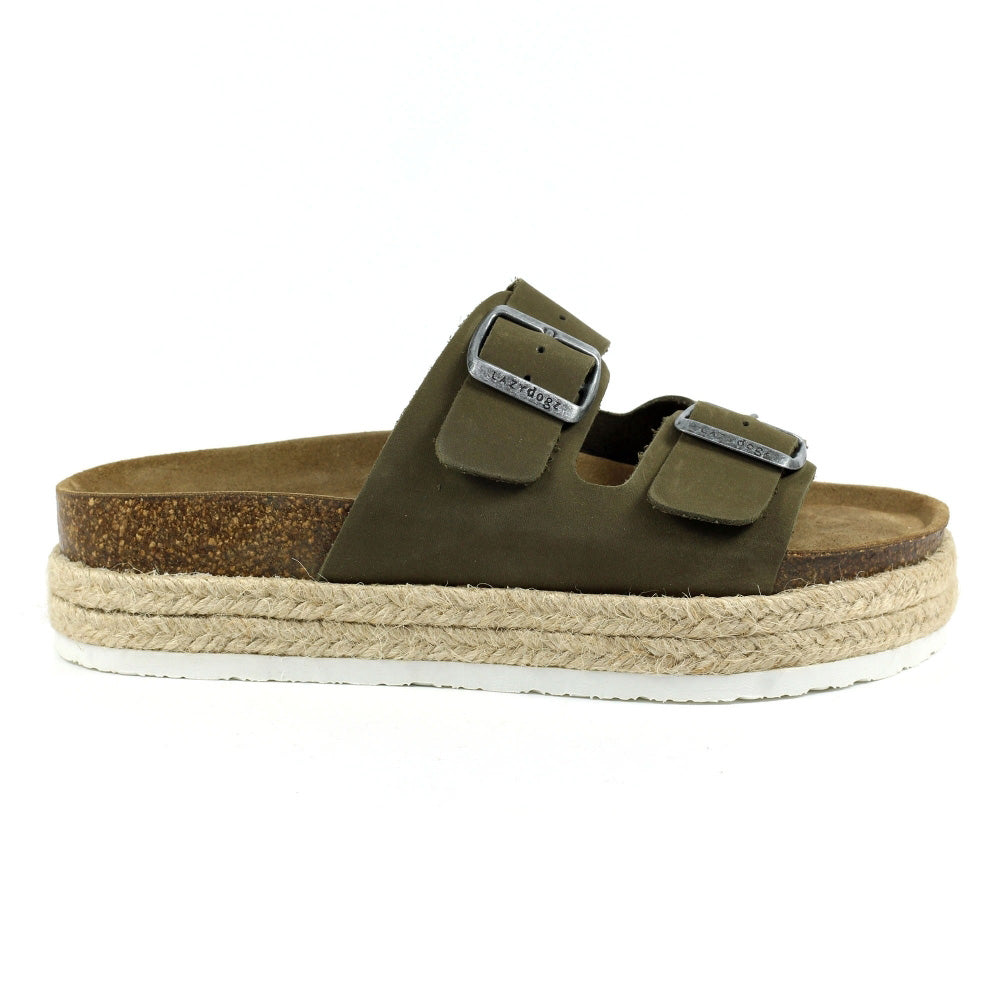 Khaki - Lifestyle - Lunar Womens-Ladies Dogz Gaze Sandals