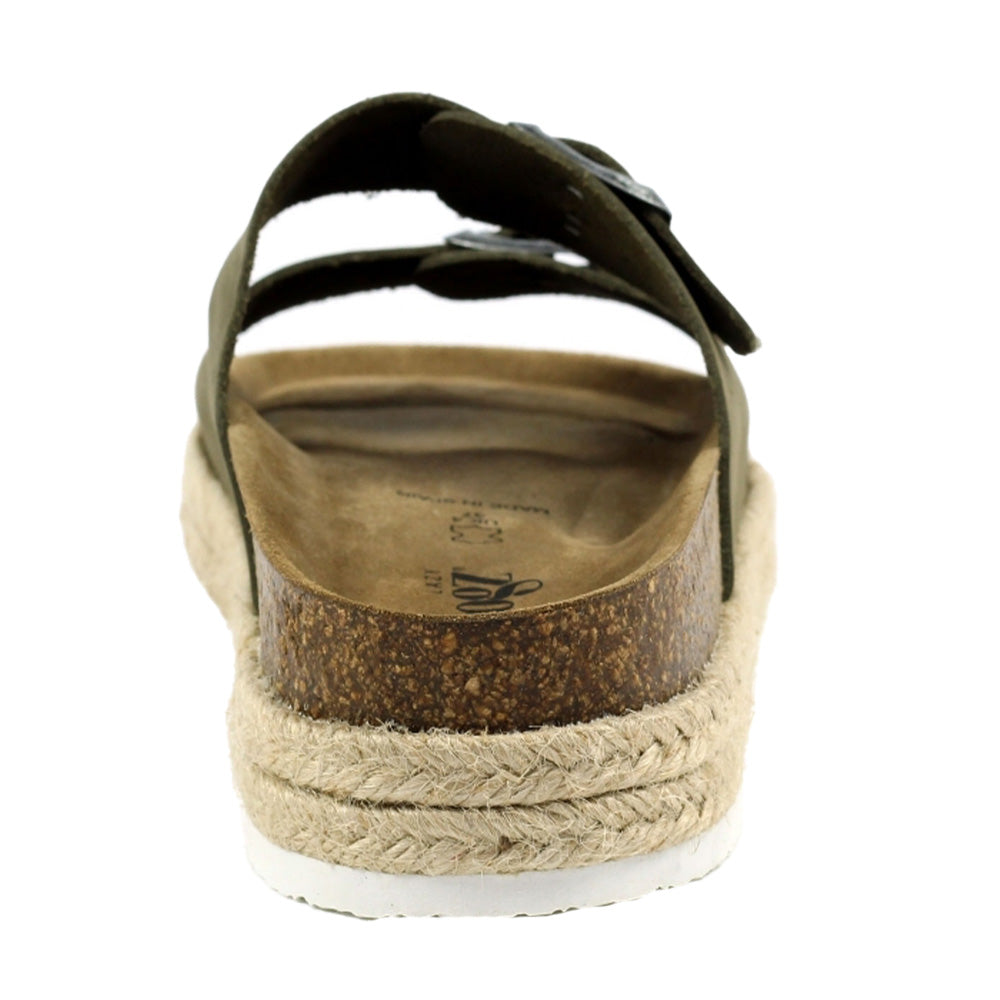 Khaki - Back - Lunar Womens-Ladies Dogz Gaze Sandals