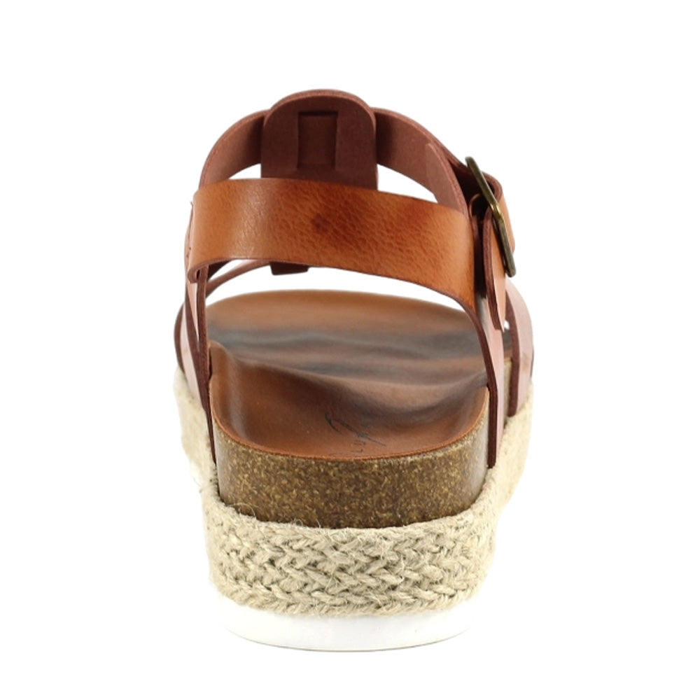Tan - Back - Lunar Womens-Ladies Rage II Sandals