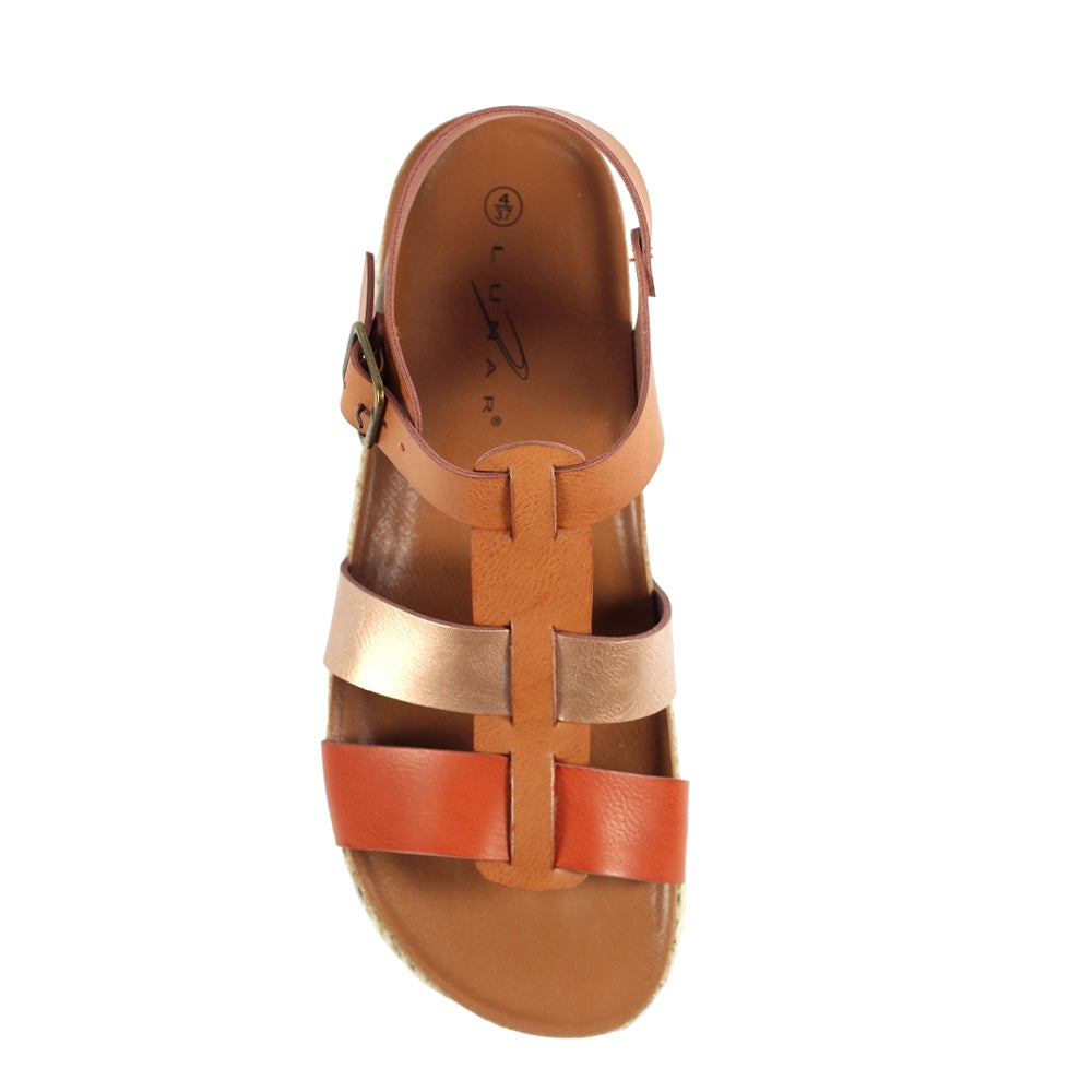 Tan - Lifestyle - Lunar Womens-Ladies Rage II Sandals