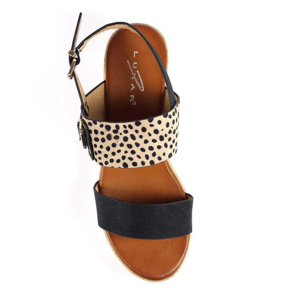 Black - Lifestyle - Lunar Womens-Ladies Rio Wedge Sandals