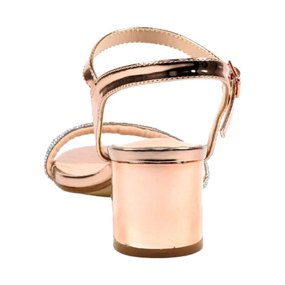 Rose Gold - Back - Lunar Womens-Ladies Amie Sandals