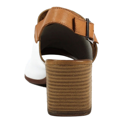 White - Back - Lazy Dogz Womens-Ladies Jenkins Leather Sandals