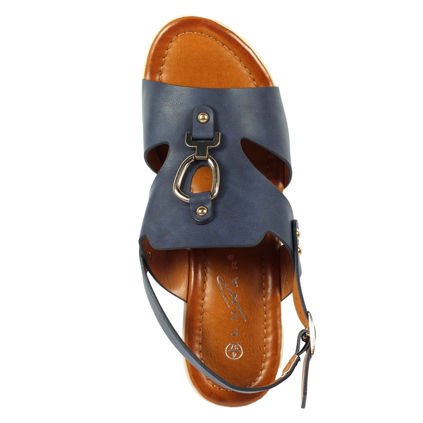 Blue - Lifestyle - Lunar Womens-Ladies Ambrosia Wedge Heel Sandals