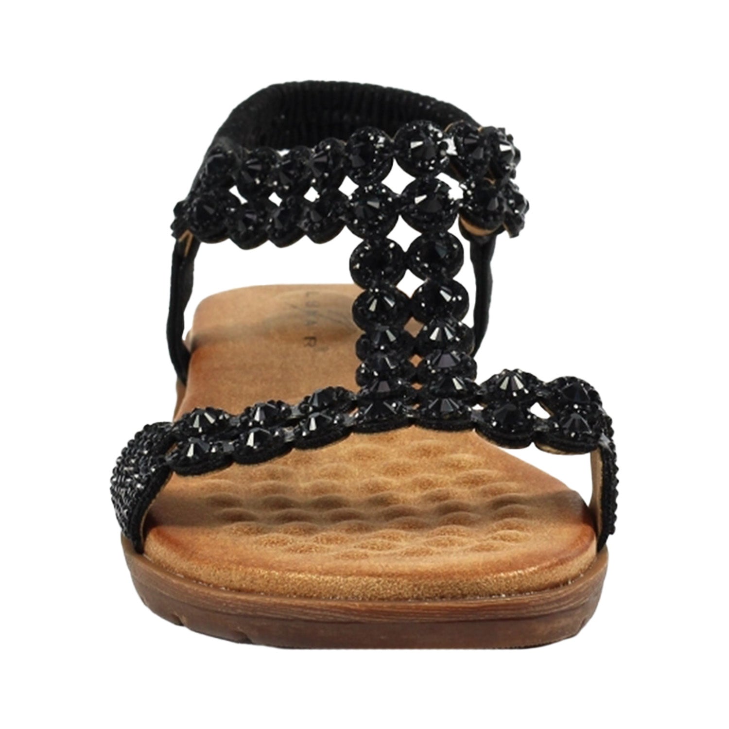 Black - Pack Shot - Lunar Womens-Ladies Ashfield Sandals