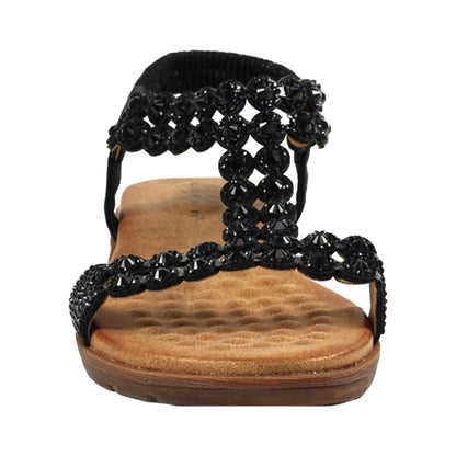 Black - Pack Shot - Lunar Womens-Ladies Ashfield Sandals