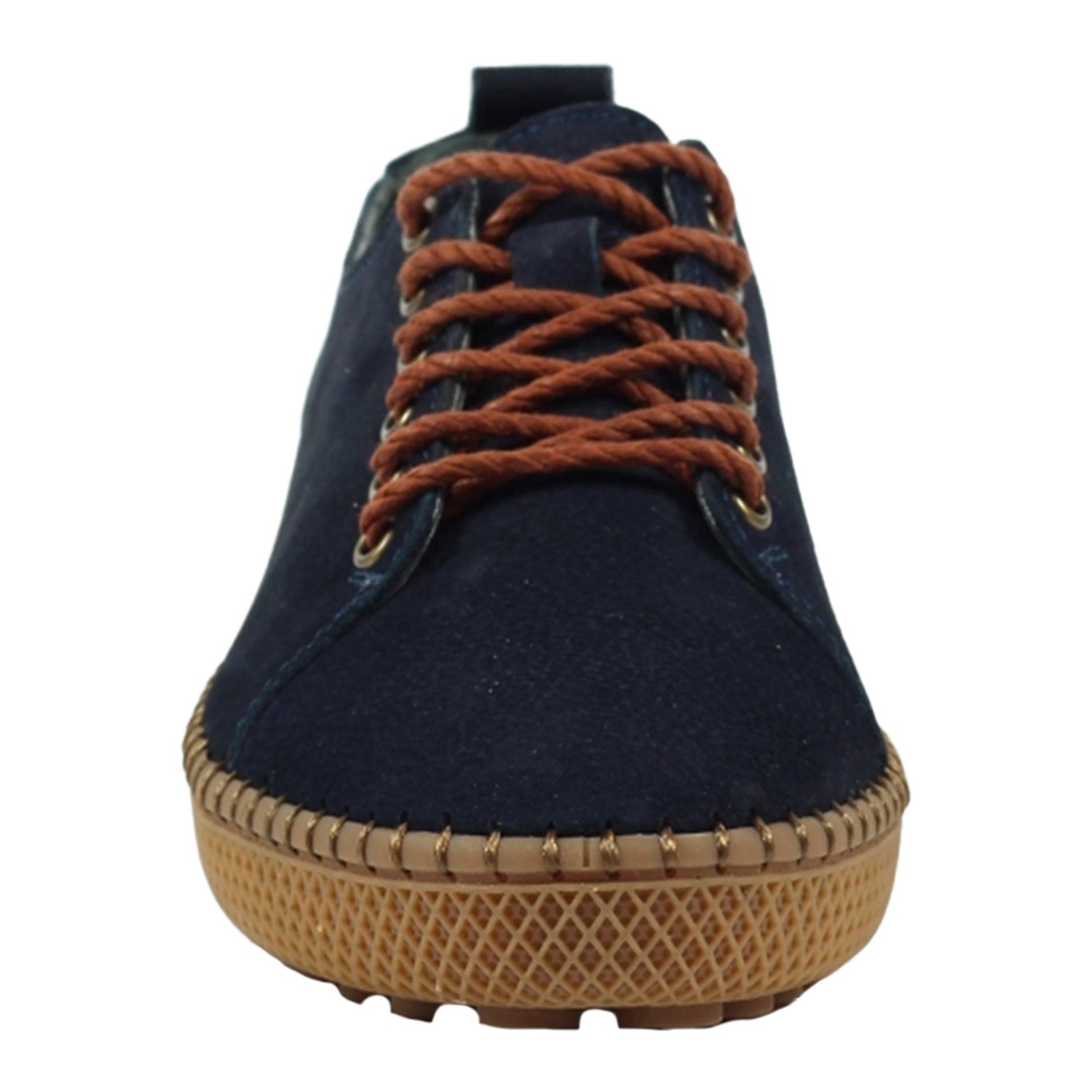 Blue - Close up - Lazy Dogz Womens-Ladies Salvador Suede Shoes