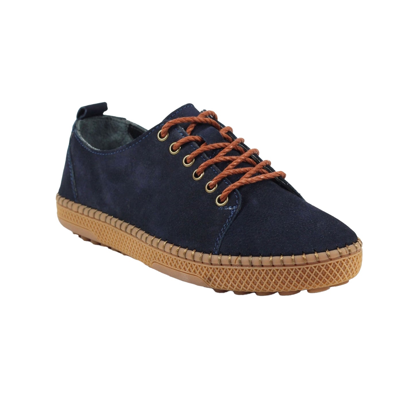 Blue - Front - Lazy Dogz Womens-Ladies Salvador Suede Shoes