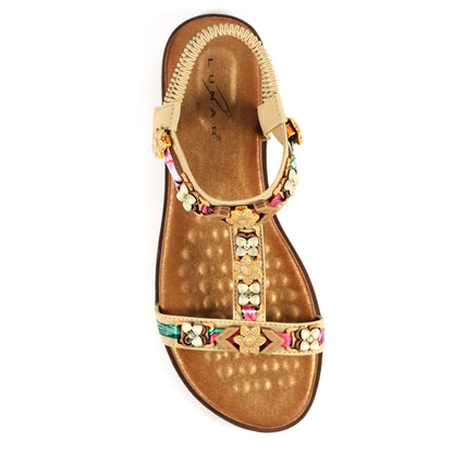 Beige - Lifestyle - Lunar Womens-Ladies Becca Sandals
