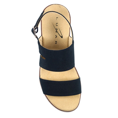 Blue - Lifestyle - Lunar Womens-Ladies Jocelyn Wedge Heel Sandals