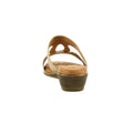 Beige - Back - Lunar Womens-Ladies Porto Wedge Heel Sandals