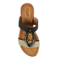 Black - Lifestyle - Lunar Womens-Ladies Porto Wedge Heel Sandals