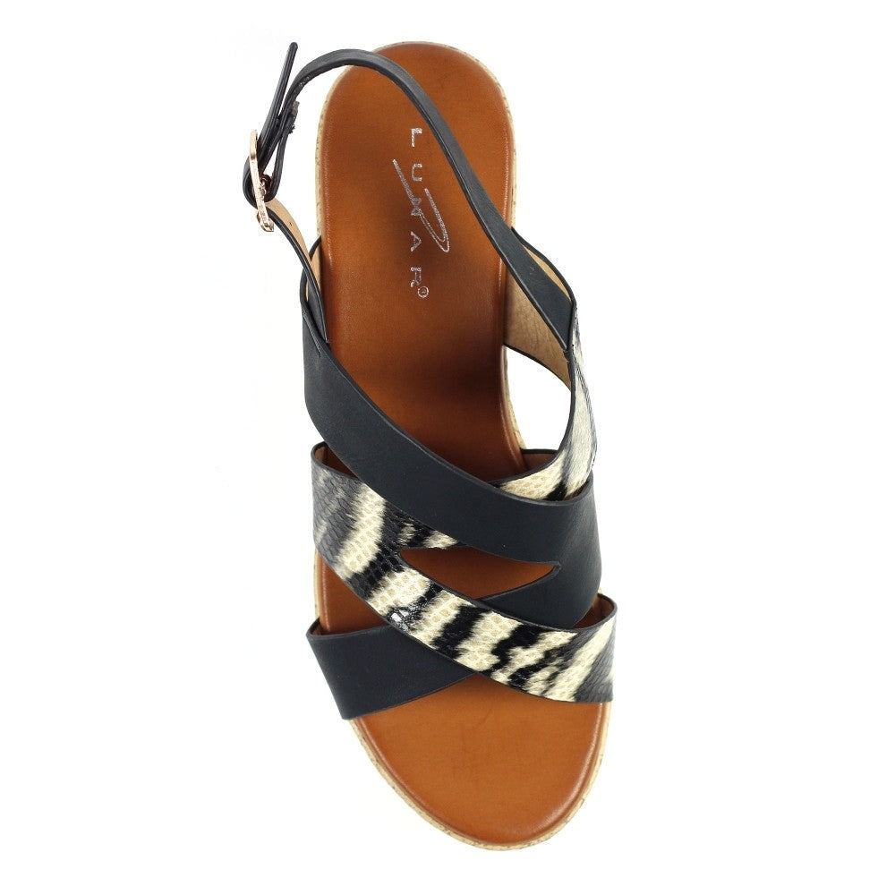 Black - Lifestyle - Lunar Womens-Ladies Robinson Leather Sandals