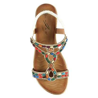 White - Side - Lunar Womens-Ladies Maxine Sandals
