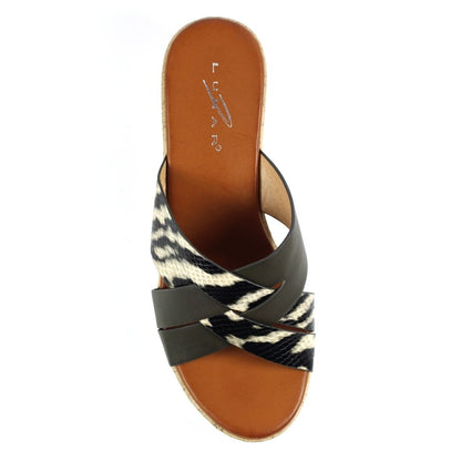 Dark Grey - Side - Lunar Womens-Ladies Sonya Sandals