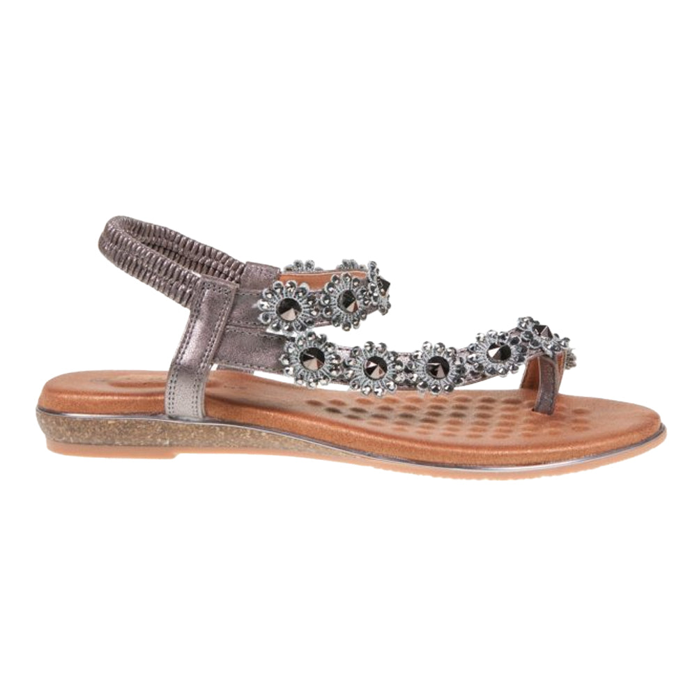 Pewter - Lifestyle - Lunar Womens-Ladies Charlotte II Sandals