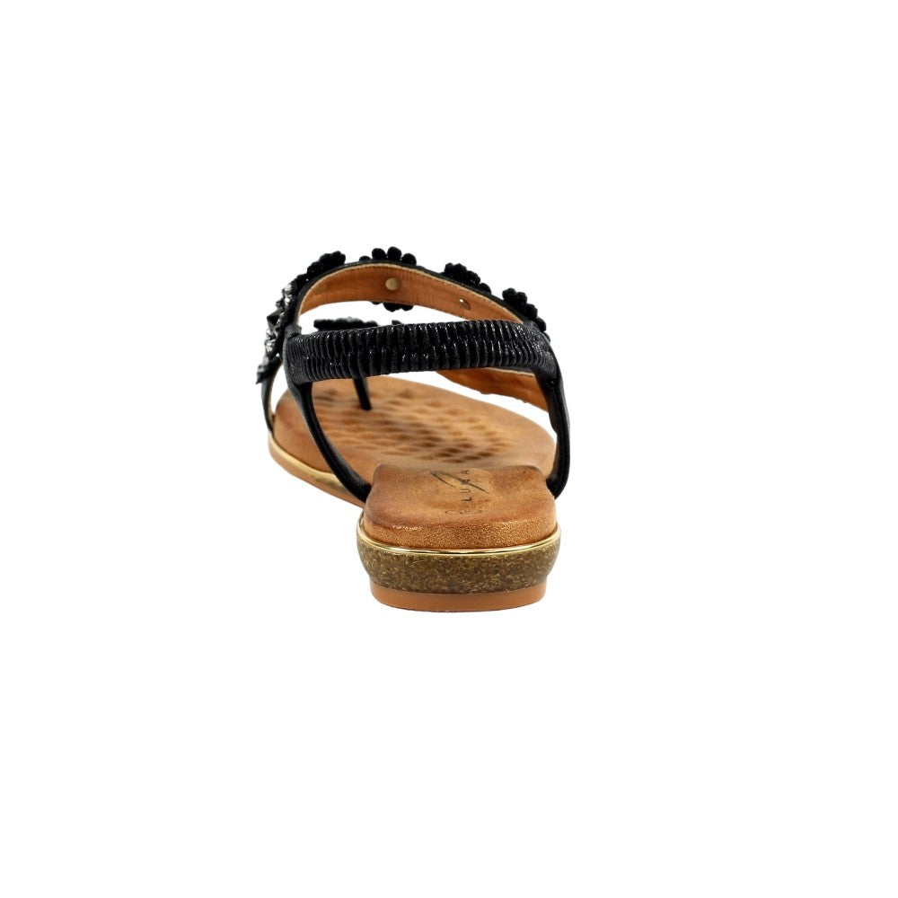 Black - Back - Lunar Womens-Ladies Charlotte II Sandals
