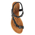 Black - Side - Lunar Womens-Ladies Charlotte II Sandals