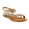 Rose Gold - Front - Lunar Womens-Ladies Charlotte II Sandals