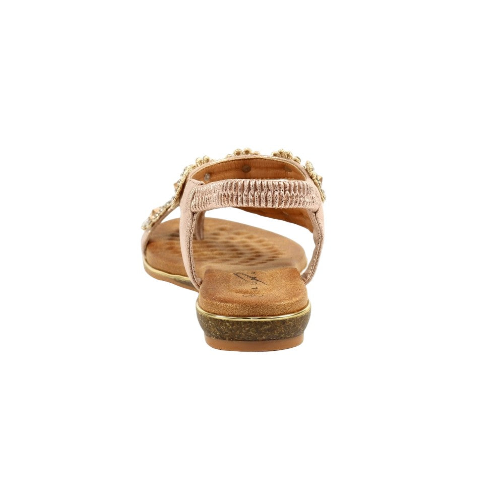 Rose Gold - Back - Lunar Womens-Ladies Charlotte II Sandals