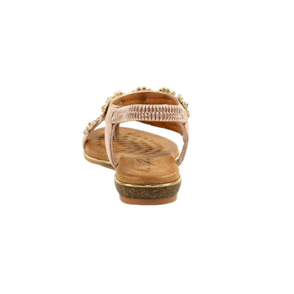 Rose Gold - Back - Lunar Womens-Ladies Charlotte II Sandals